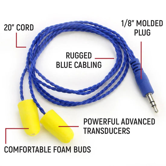 Rugged Radios AlphaBud Foam Ear Bud Speakers (Mono) Rugged Radios AlphaBud Foam Ear Bud Speakers (Mono)